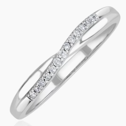 Half eternity silver ring