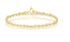 Gold chain bracelet