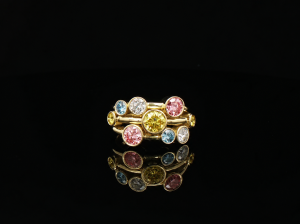 9K YG Multi-colour Lab Grown 2-2.99ct