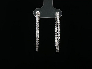 Oval 9K WG Lab Grown 2-2.99ct