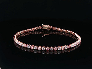 18K Rose Gold Lab Grown Crown 3-3.99ct