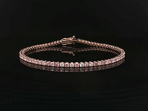 18K Rose Gold Lab Grown 3-3.99ct