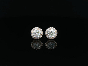 9K YG Lab Grown Round 2-2.99ct