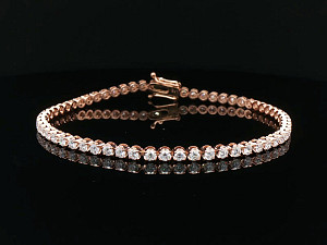 18K Rose Gold Lab Grown 2-2.99ct