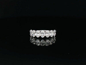 Oval 9K WG Lab Grown 2-2.99ct