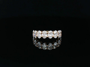 Oval 9K YG Lab Grown 3-3.99ct