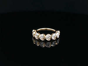 Rubover Heart Shape 9K YG Lab Grown 1-1.99ct