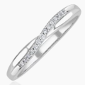 Half eternity silver ring
