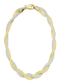 Silver and gold twist bracelet