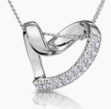 Silver heart pendant